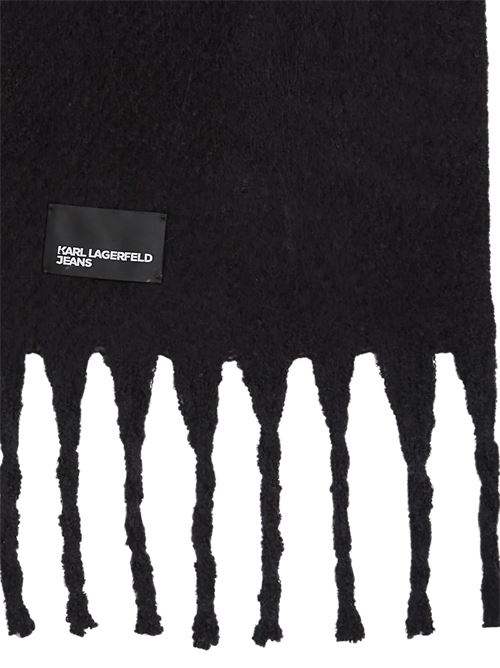 Sciarpa con frange nera Karl Lagerfeld jeans | A4W33101999
